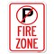 Signmission Fire Zone No Parking Symbol Heavy-Gauge Aluminum Rust Proof Parking Sign, 18" x 24", A-1824-23972 A-1824-23972 - alternate 1